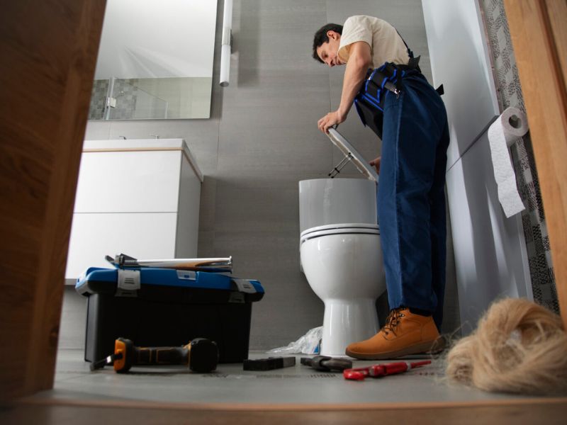 Plumbing Specialist At Work